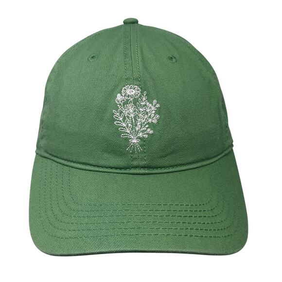 Mighty Fine Slideback Baseball Cap Green One Size Adjustable Embroidered 6 Panel - Picture 1 of 8